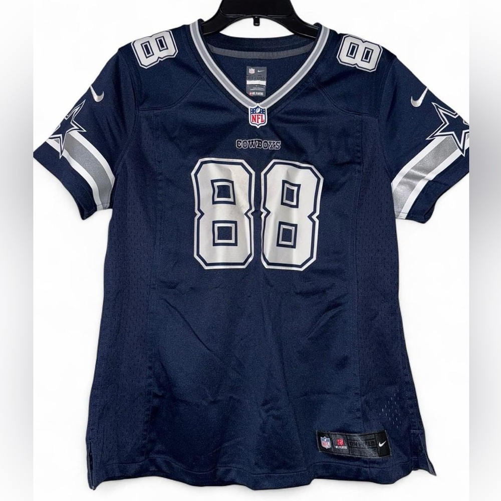 Nike Navy and Silver Football Jersey